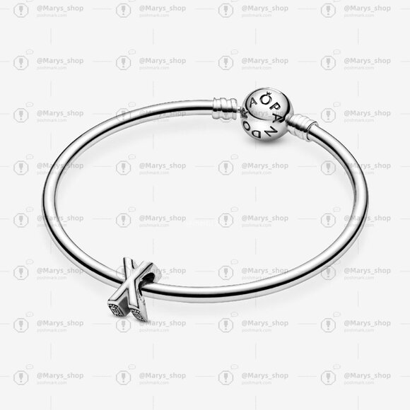 Pandora Letter X Alphabet Charm - Picture 4 of 6